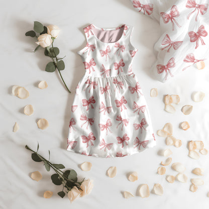 Child's dress & fabric mockup – minimalistic spring & summer theme